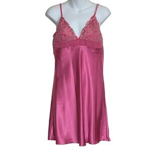 Presence Pink Satin Slip Dress Sz 12